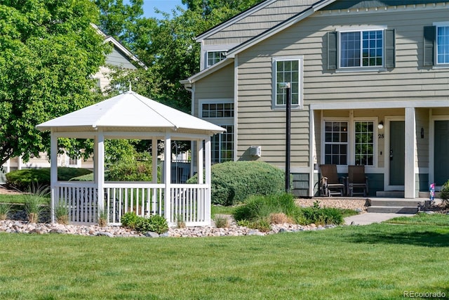 930 Button Rock Dr Unit 28, Longmont, CO 80504 - view of green lawn with a gazebo