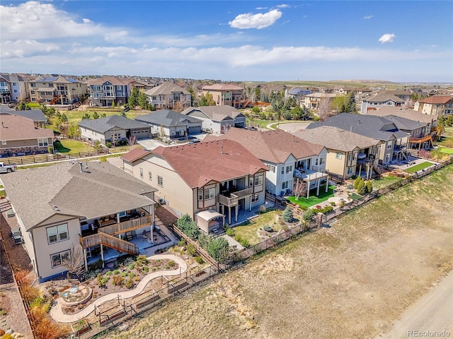 aerial view of residential area