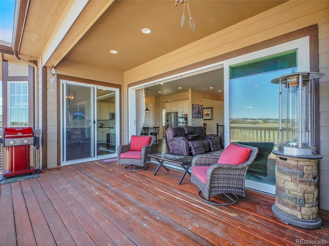 6450 S Riverwood Ct, Aurora, CO 80016 - view of wooden deck