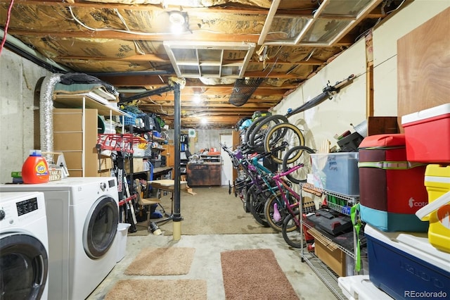 143 Juniper Rd, Black Hawk, CO 80422 - basement with washer and clothes dryer