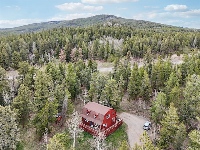 143 Juniper Rd, Black Hawk, CO 80422 - view from above of property featuring a forest and a mountainous background