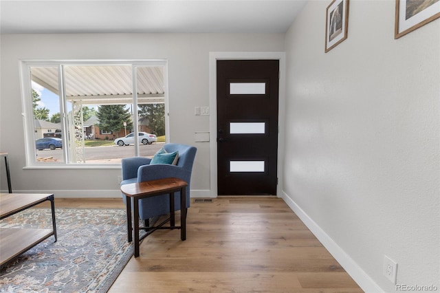 entryway featuring light wood-type flooring