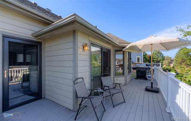 2425 Waneka Lake Trl, Lafayette, CO 80026 - wooden deck featuring a grill