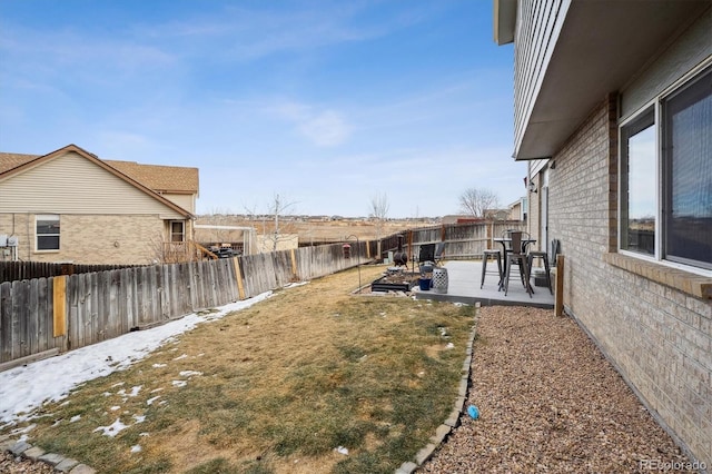 view of yard featuring a patio