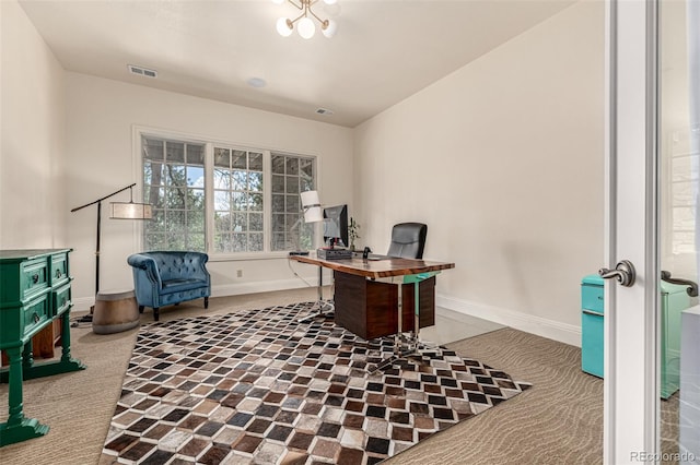 648 Ruby Trust Dr, Castle Rock, CO 80108 - home office with baseboards and carpet floors