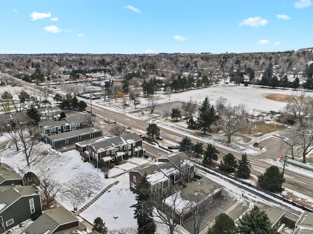 view of snowy aerial view