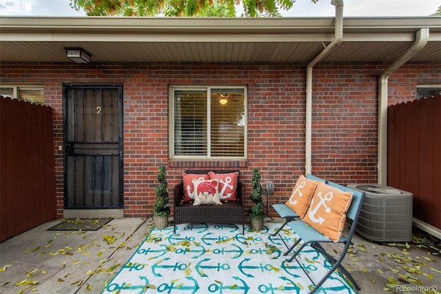 view of patio / terrace with cooling unit