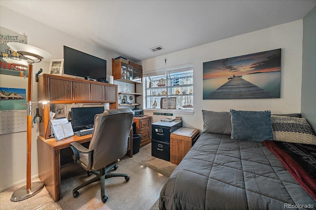 view of carpeted bedroom