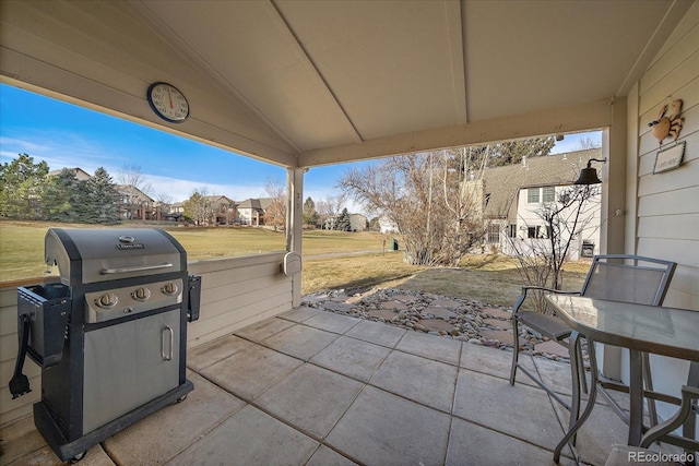 view of patio featuring area for grilling