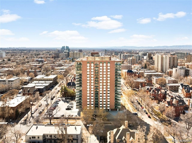 550 E 12th Ave Unit 209, Denver, CO 80203 - aerial overview of property's location featuring nearby urban area