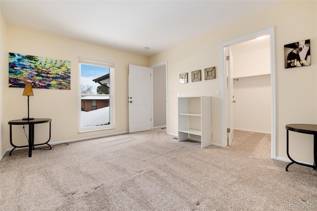 interior space with light colored carpet