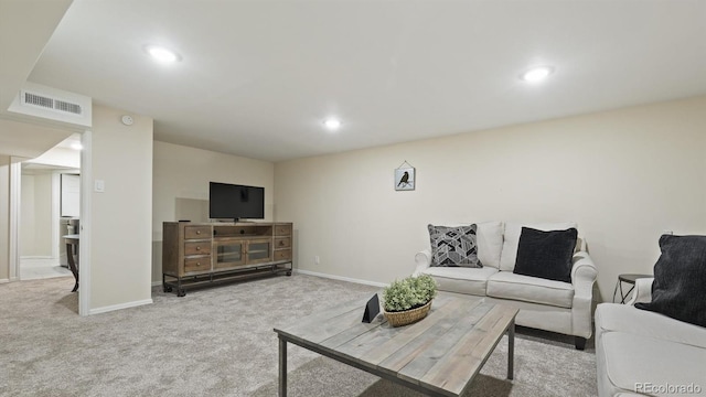 view of carpeted living room