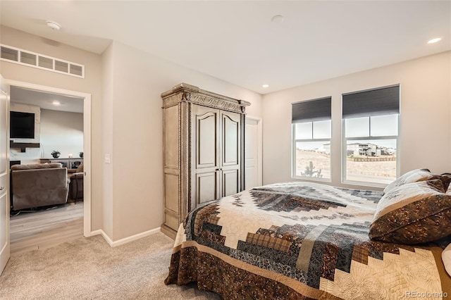 view of carpeted bedroom