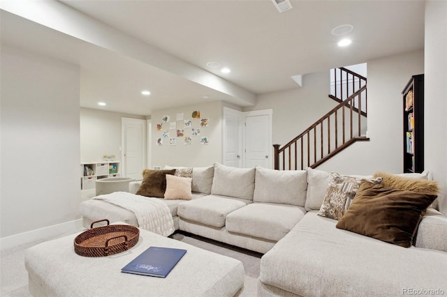 view of carpeted living room