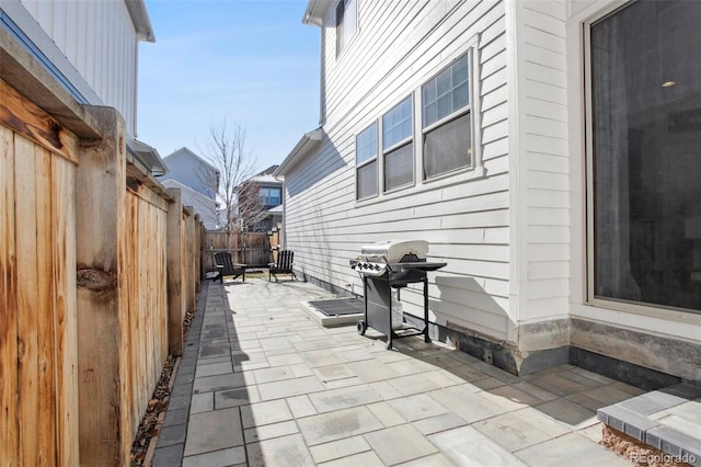 view of patio / terrace featuring grilling area