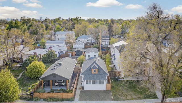 aerial perspective of suburban area