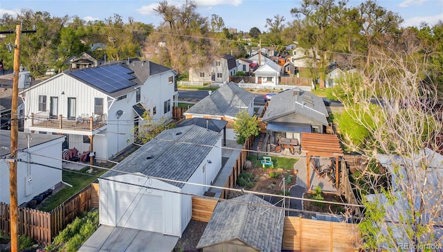 aerial perspective of suburban area