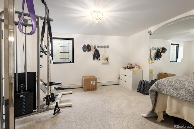 5800 E 6th Avenue Parkway, Denver, CO 80220 - carpeted bedroom with multiple windows and baseboard heating