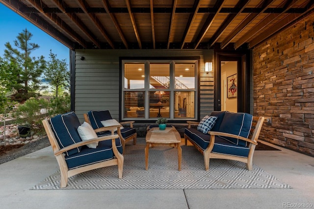 481 Meadowleaf Ln, Highlands Ranch, CO 80126 - view of patio / terrace with an outdoor hangout area