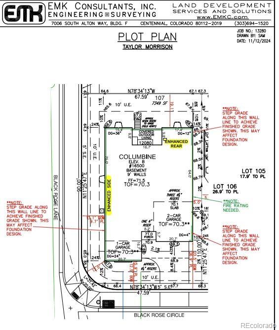 16500 Black Rose Cir, Parker, CO 80134 - view of layout