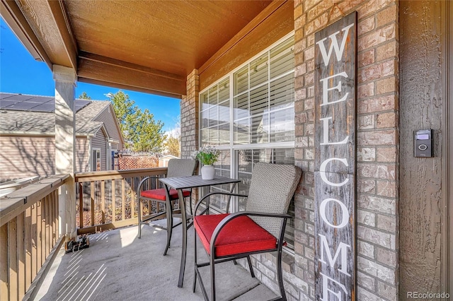 balcony with a porch