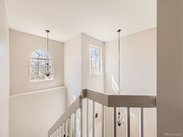 room details with an inviting chandelier