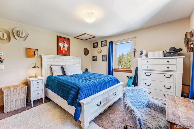 228 Glacier Ridge Rd, Alma, CO 80420 - carpeted bedroom with attic access