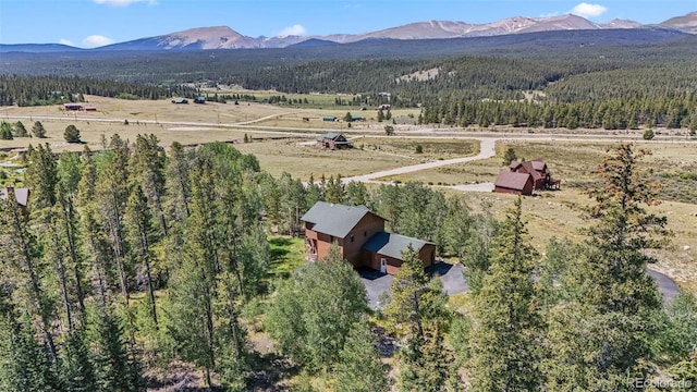 228 Glacier Ridge Rd, Alma, CO 80420 - aerial view of property and surrounding area featuring a mountainous background