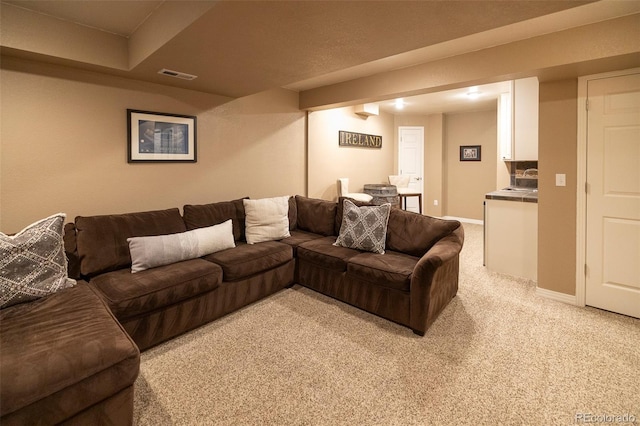 view of carpeted living room