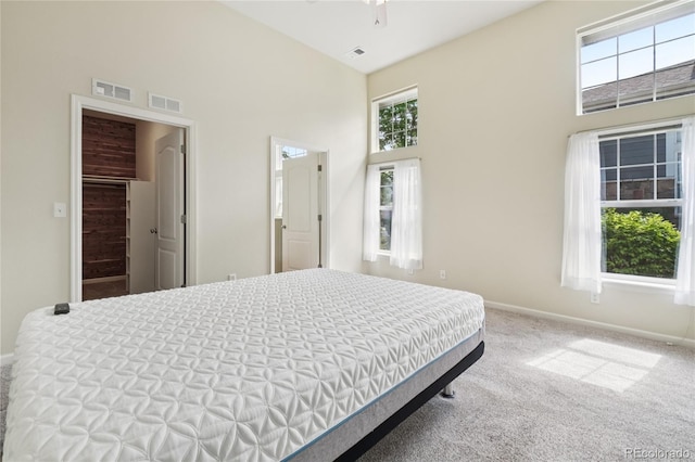 5600 W 3rd St Unit S, Greeley, CO 80634 - carpeted bedroom with baseboards and a towering ceiling