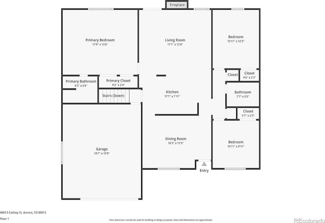 4063 S Cathay Ct, Aurora, CO 80013 - view of home floor plan