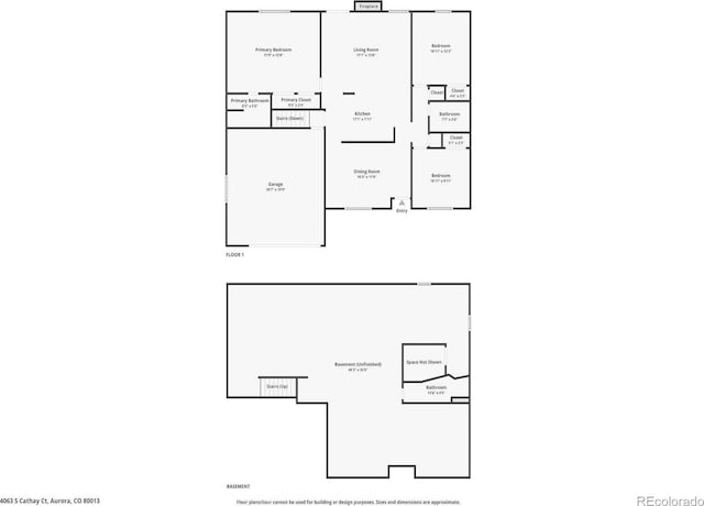 4063 S Cathay Ct, Aurora, CO 80013 - view of property floor plan