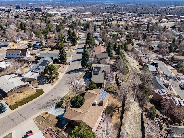 bird's eye view featuring a residential view