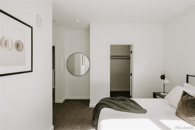 1601 Park Ave Unit 214, Denver, CO 80218 - bedroom featuring carpet flooring, baseboards, and a walk in closet