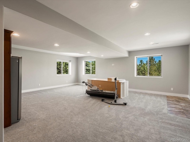 1505 Castlecombe Ln, Monument, CO 80132 - playroom featuring carpet, baseboards, and recessed lighting