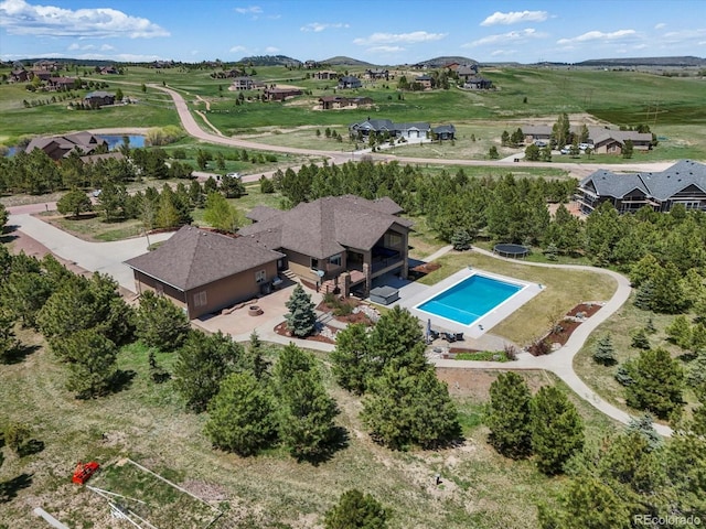 1505 Castlecombe Ln, Monument, CO 80132 - aerial view of a pool area