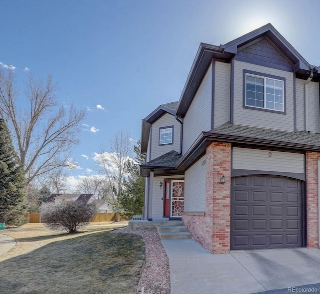 view of front of house featuring a garage