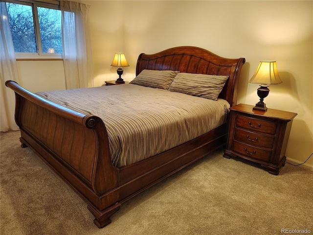 view of carpeted bedroom