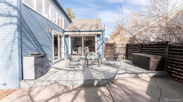 view of patio / terrace featuring a wooden deck