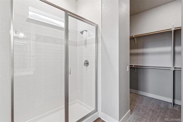 bathroom with walk in shower