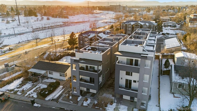 view of snowy aerial view