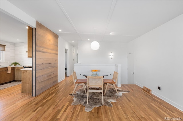 3035 E Maplewood Ave, Centennial, CO 80121 - dining room with recessed lighting, baseboards, and light wood-type flooring