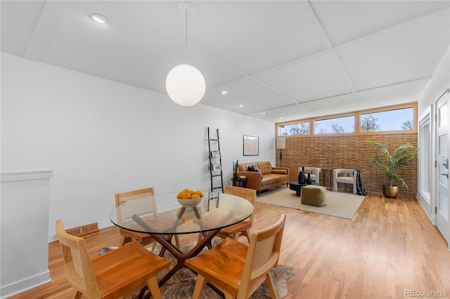 3035 E Maplewood Ave, Centennial, CO 80121 - dining area featuring light wood-style floors, baseboards, plenty of natural light, and recessed lighting