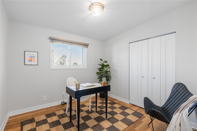 3035 E Maplewood Ave, Centennial, CO 80121 - office area featuring light wood-type flooring and baseboards