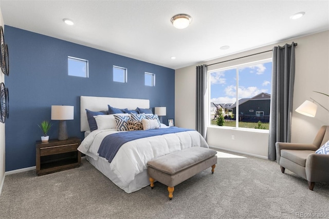 22374 E 49th Pl, Aurora, CO 80019 - bedroom with carpet flooring, multiple windows, and recessed lighting