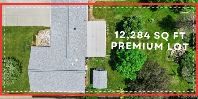 13010 W 6th Pl, Golden, CO 80401 - aerial view of property and surrounding area with property parcel outlined