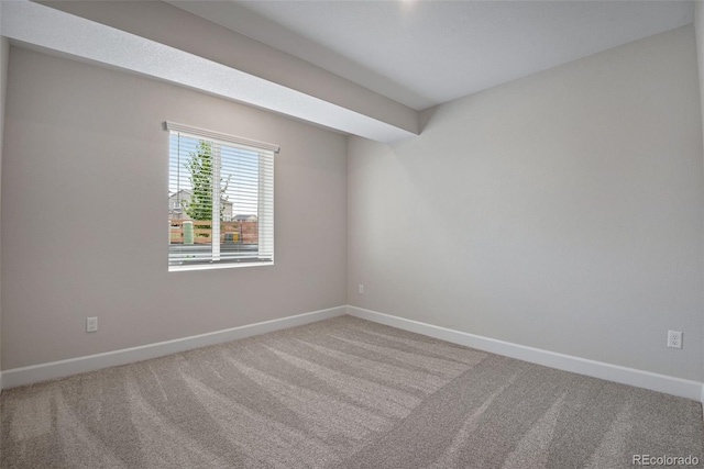 view of carpeted spare room