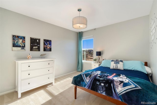 view of carpeted bedroom