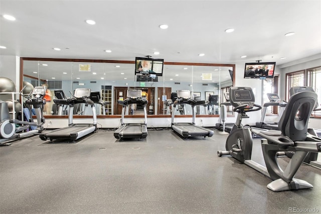 view of workout area