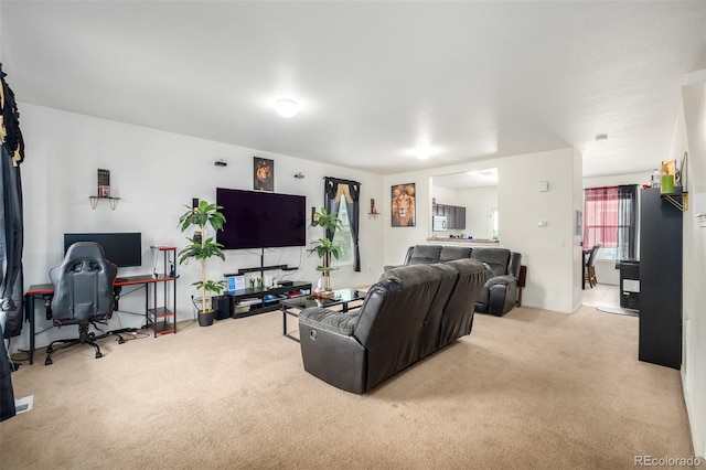 view of carpeted living room